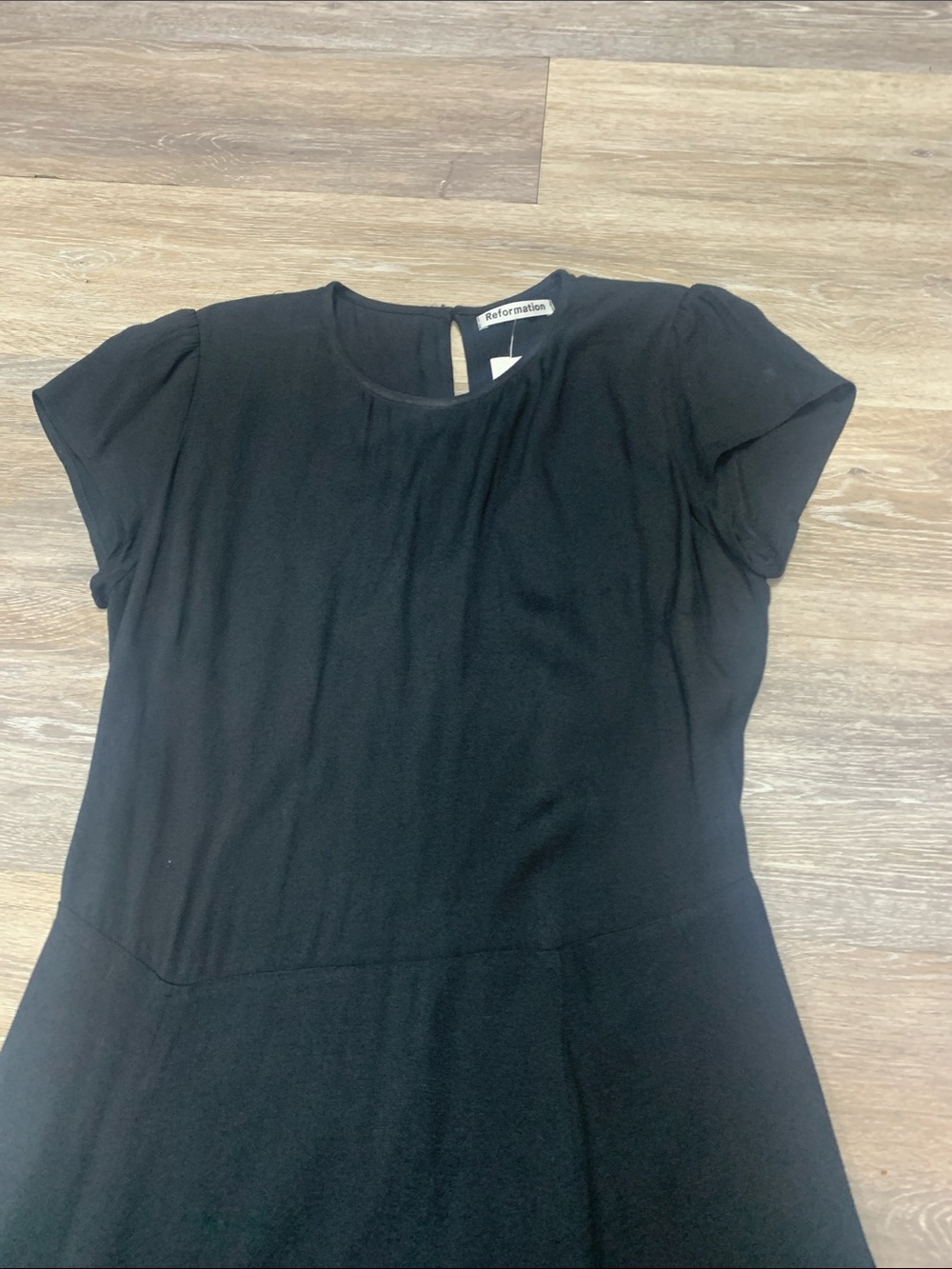 Reformation Black Short-Sleeve Maxi Dress - Picture 3 of 7